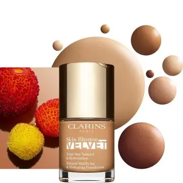 Skin Illusion Velvet - Teint Mat Naturel & Hydratation Fond de Teint 110,5W - Tawny - Clarins - Maquillage - Visuel 3