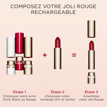 Joli Rouge Velvet Recharge Rouge à Lèvres Fini Mat 705V Soft Berry - Clarins - Maquillage - Visuel 3