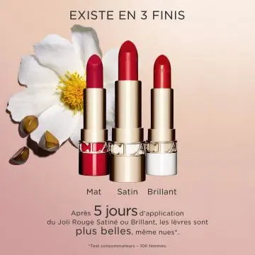 Joli Rouge Satin Recharge Rouge à Lèvres Fini Satiné 742 JOLI ROUGE - Clarins - Maquillage - Visuel 4