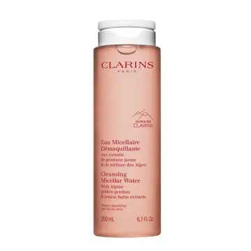 Eau Micellaire Démaquillante Aux Extraits de Gentiane Jaune & Mélisse des Alpes - Peaux Sensibles 200ml - Clarins - Soin - Visuel 1