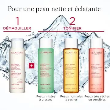 Lait Velours Démaquillant Aux extraits de gentiane jaune & mélisse des Alpes Flacon 200 ml - Clarins - Soin - Visuel 4