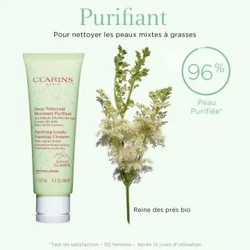 Doux Nettoyant Moussant Purifiant Peaux mixtes à grasses Tube 125 ml - Clarins - Soin - Visuel 3
