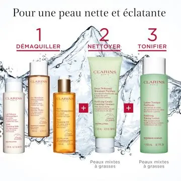 Doux Nettoyant Moussant Purifiant Peaux mixtes à grasses Tube 125 ml - Clarins - Soin - Visuel 4