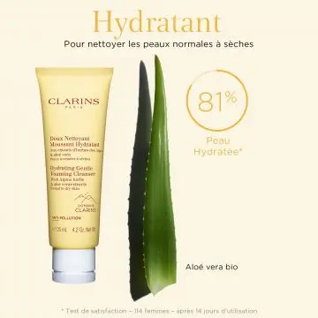 Doux Nettoyant Moussant Hydratant Peaux normales à sèches Tube 125 ml - Clarins - Soin - Visuel 3