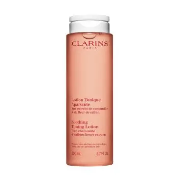 Lotion Tonique Apaisante Aux Extraits de Camomille & Fleur de Safran - Peaux Très Sèches ou Sensibles 200ml - Clarins - Soin - Visuel 1 Lotion Tonique Apaisante Aux Extraits de Camomille & Fleur de Safran - Peaux Très Sèches ou Sensibles 200ml - Clarins - Soin - Visuel 1