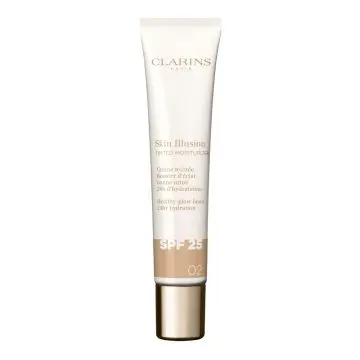 Skin Illusion Tinted Moisturizer SPF25 Crème Teintée Booster d'Éclat 02 - 40ml - Clarins - Soin - Visuel 1 Skin Illusion Tinted Moisturizer SPF25 Crème Teintée Booster d'Éclat 02 - 40ml - Clarins - Soin - Visuel 1