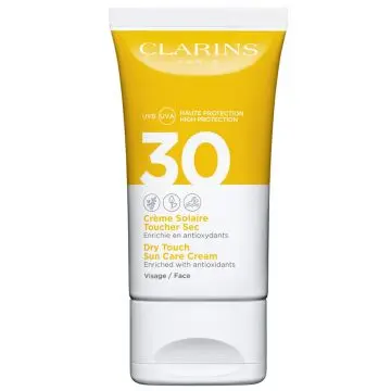 Crème Solaire Toucher Sec Crème Solaire Visage SPF30 Tube 50ml - Clarins - Soin - Visuel 1 Crème Solaire Toucher Sec Crème Solaire Visage SPF30 Tube 50ml - Clarins - Soin - Visuel 1