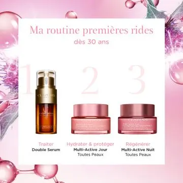 Multi-Active Nuit Crème Lissante, Rénovatrice de Peau - Toutes Peaux 50ml - Clarins - Soin - Visuel 4 Multi-Active Nuit Crème Lissante, Rénovatrice de Peau - Toutes Peaux 50ml - Clarins - Soin - Visuel 4