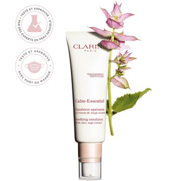 Calm-Essentiel Emulsion Apaisante à l'extrait de sauge sclarée* Tube 50ml - Clarins - Soin - Visuel 1