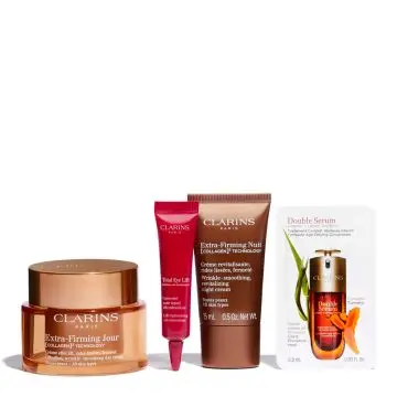 Coffret Extra-Firming Crème Jour, Crème Nuit, Soin Yeux, Sérum Visage & Trousse  - Clarins - Soin - Visuel 2