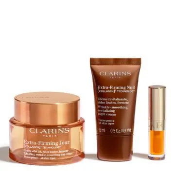Coffret Essentiels Anti-Âge & Fermeté Crème Jour, Crème Nuit & Huile à Lèvres  - Clarins - Soin - Visuel 2