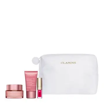 Coffret Mutli-Active Crème Jour, Crème Nuit, Huile à Lèvres, Sérum Visage & Trousse  - Clarins - Soin - Visuel 1