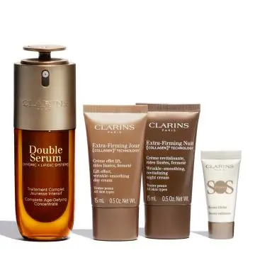 Coffret Double Serum Sérum Visage, Crème Jour, Crème Nuit & Primer  - Clarins - Soin - Visuel 2