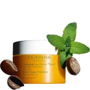 Gommage au Sucre Tonic Aux huiles essentielles 99% d'origine naturelle  Gommage Corps Pot 250g - Clarins - Soin - Visuel 2
