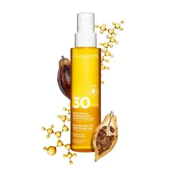 Huile Solaire Embellissante Haute Protection Corps - SPF30 150ml - Clarins - Soin - Visuel 3 Huile Solaire Embellissante Haute Protection Corps - SPF30 150ml - Clarins - Soin - Visuel 3