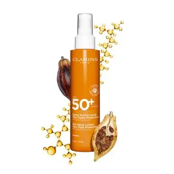 Spray Solaire Lacté Très Haute Protection Corps - SPF50+ 150ml - Clarins - Soin - Visuel 3 Spray Solaire Lacté Très Haute Protection Corps - SPF50+ 150ml - Clarins - Soin - Visuel 3
