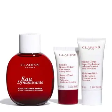 Coffret Eau Dynamisante Eau de Soins, Baume Corps, Soin Visage & Trousse  - Clarins - Soin - Visuel 2