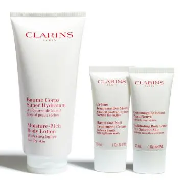 Coffret Essentiels Hydratation & Exfoliation Corps Baume Corps, Crème Mains & Gommage Corps  - Clarins - Soin - Visuel 2