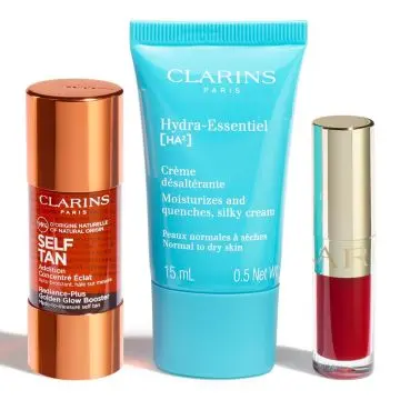 Coffret Routine Bonne Mine Autobronzant, Crème Hydratante Visage & Huile à Lèvres  - Clarins - Soin - Visuel 2
