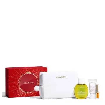 Coffret Eau Extraordinaire Eau de Soins, Baume Corps, Huile à Lèvres & Trousse  - Clarins - Soin - Visuel 3