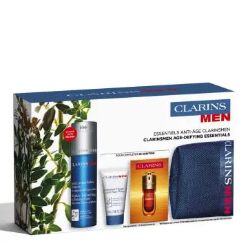 Coffret Essentiels Anti-Âge ClarinsMen Soin, Nettoyant et Sérum Visage & Trousse  - Clarins - Soin - Visuel 3
