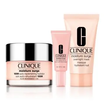 Coffret Hydratation Jour & Nuit Soin Hydratant, Masque Hydratant Nuit, Sérum Illuminateur & Trousse  - Clinique - Soin - Visuel 2