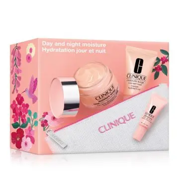 Coffret Hydratation Jour & Nuit Soin Hydratant, Masque Hydratant Nuit, Sérum Illuminateur & Trousse  - Clinique - Soin - Visuel 4