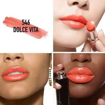 Dior Addict Rouge à Lèvres Brillant - 90 % d'Origine Naturelle 546 Dolce Vita - Dior - Maquillage - Visuel 2