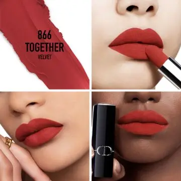 Rouge Dior Rouge à Lèvres Confort & Longue Tenue - Fini Velvet 866 Together - Dior - Maquillage - Visuel 2