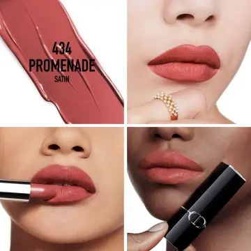 Rouge Dior La Recharge Recharge de rouge à lèvres couleur couture - 4 finis 434 Promenade fini satin - Dior - Maquillage - Visuel 2