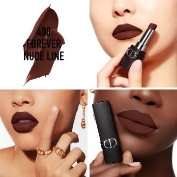 Rouge Dior Forever Rouge à lèvres sans transfert - mat ultra-pigmenté - confort sensation lèvres nues 400 Forever Nude Line - Dior - Maquillage - Visuel 2
