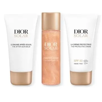 Trousse Dior Solar - Les Essentiels de l'Évasion Solaire Crème Protectrice Visage SPF50, Baume Après-Soleil & Huile Sublimatrice  - Dior - Soin - Visuel 2
