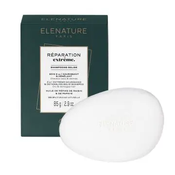 Réparation Extrême Shampooing Solide - Soin 2-en-1 Nourrissant & Démêlant 85g - Elénature - Soin - Visuel 3