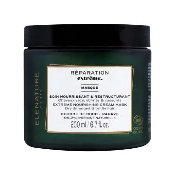 Réparation Extrême Masque Soin Nourrissant & Restructurant 200ml - Elénature - Soin - Visuel 1 Réparation Extrême Masque Soin Nourrissant & Restructurant 200ml - Elénature - Soin - Visuel 1