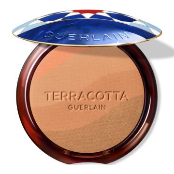 Terracotta Golden Dunes - Édition Limitée La Poudre Éclat Bonne Mine Naturelle Blue Dakhla - Guerlain - Maquillage - Visuel 1