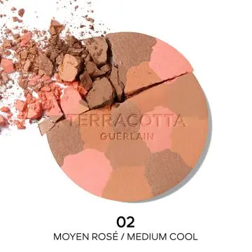 Terracotta Light - Édition Limitée La Poudre Éclat Bonne Mine Naturelle - 96% d'Ingrédients d'Origine Naturelle 02 Moyen Rosé - Guerlain - Maquillage - Visuel 4