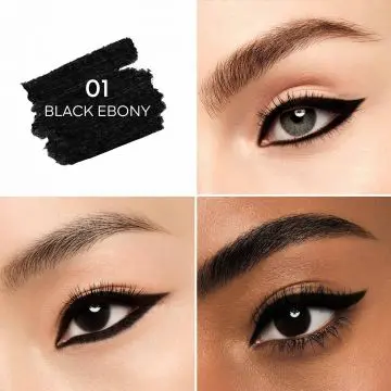 Le Crayon Yeux Couleur Intense, Longue Tenue & Waterproof 01 Black Ebony - Guerlain - Maquillage - Visuel 3