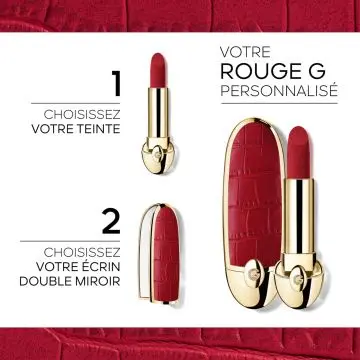 Rouge G Le Rouge à Lèvres Soin Personnalisable Fini Satin - La Recharge 333 Le Rouge Framboise - Guerlain - Maquillage - Visuel 2