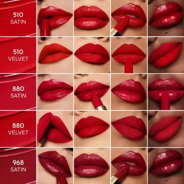 Rouge G Le Rouge à Lèvres Soin Personnalisable Fini Velvet - La Recharge 303 Le Rose Pivoine - Guerlain - Maquillage - Visuel 4