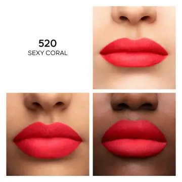 KissKiss Tender Matte Rouge à Lèvres Mat Lumineux Fin & Fondant Confort 16H 520 - Sexy Coral - 2,8g - Guerlain - Maquillage - Visuel 3