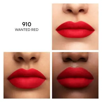 KissKiss Tender Matte Rouge à Lèvres Mat Lumineux Fin & Fondant Confort 16H 910 - Wanted Red - 2,8g - Guerlain - Maquillage - Visuel 3