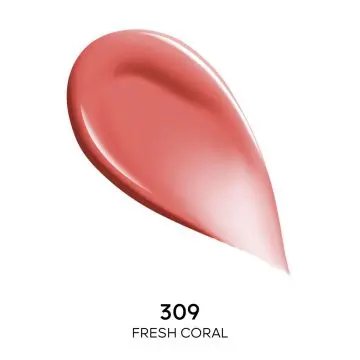 KissKiss Shine Bloom Rouge Brillant 95% d'Ingrédients d'Origine Naturelle 309 FRESH CORAL - 3,2g - Guerlain - Maquillage - Visuel 2