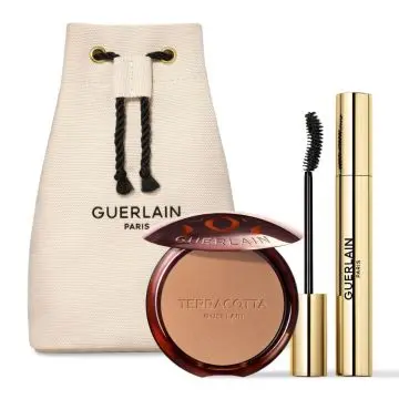 Pochon Terracotta & Noir G Poudre Bronzante & Mascara  - Guerlain - Maquillage - Visuel 1