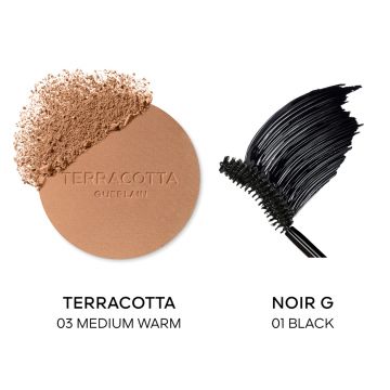 Pochon Terracotta & Noir G Poudre Bronzante & Mascara  - Guerlain - Maquillage - Visuel 2