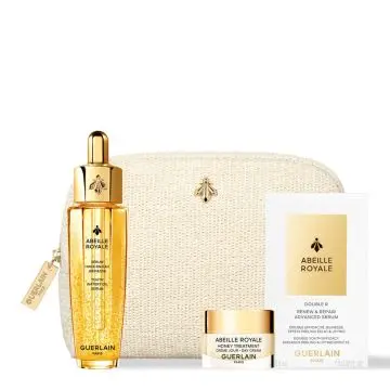 Coffret Abeille Royale Sérum Huile-en-Eau Jeunesse, Crème Jour Honey Treatment & Sérum Advanced Double R Renew & Repair  - Guerlain - Soin - Visuel 1 Coffret Abeille Royale Sérum Huile-en-Eau Jeunesse, Crème Jour Honey Treatment & Sérum Advanced Double R Renew & Repair  - Guerlain - Soin - Visuel 1