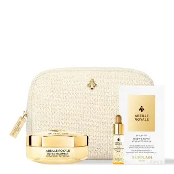 Coffret Abeille Royale Crème Jour Honey Treatment, Sérum Huile-en-Eau Jeunesse & Sérum Advanced Double R Renew & Repair  - Guerlain - Soin - Visuel 1