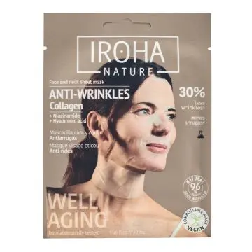 Masque Collagène Masque Tissu Visage & Cou 1 Masque - IROHA - Soin - Visuel 1