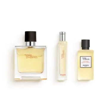 Coffret Terre d'Hermès Parfum 75ml, Gel Douche Corps et Cheveux & Format Voyage  - Hermès - Parfum - Visuel 2