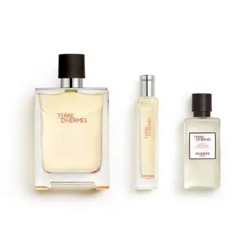 Coffret Terre d'Hermès Eau de Toilette, Lotion Après-Rasage & Format Voyage  - Hermès - Parfum - Visuel 2