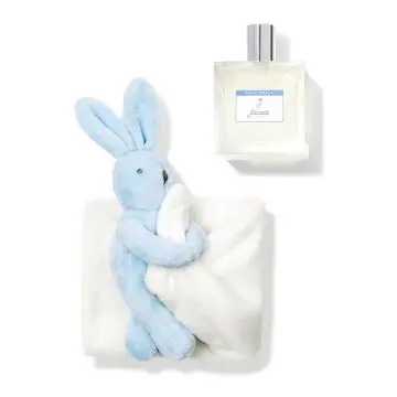 Coffret Tout Petit  Eau De Senteur 100ml & Son Doudou Lapin Bleu  - Jacadi - Parfum - Visuel 3